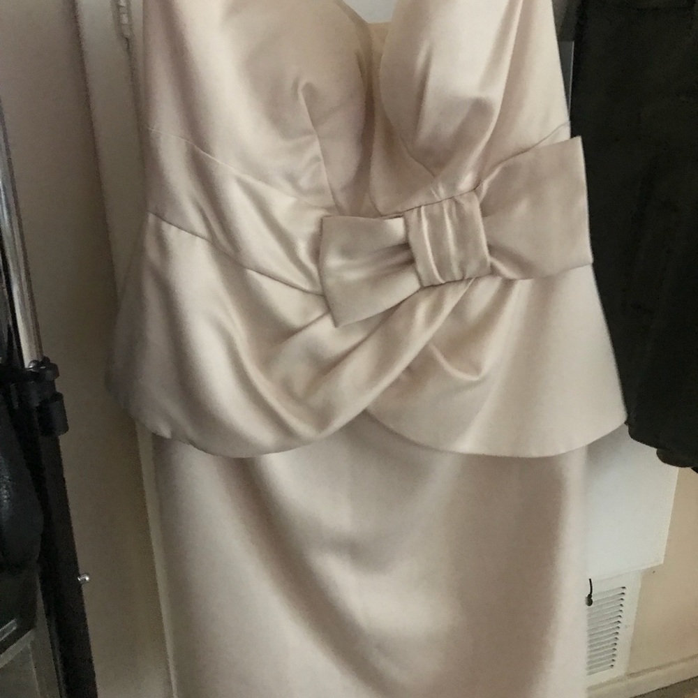 Donna Ricco - Cream Satin Dress Size 10
